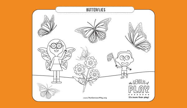 Butterflies Coloring Sheet