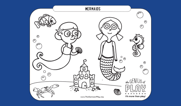 Mermaids Coloring Sheet