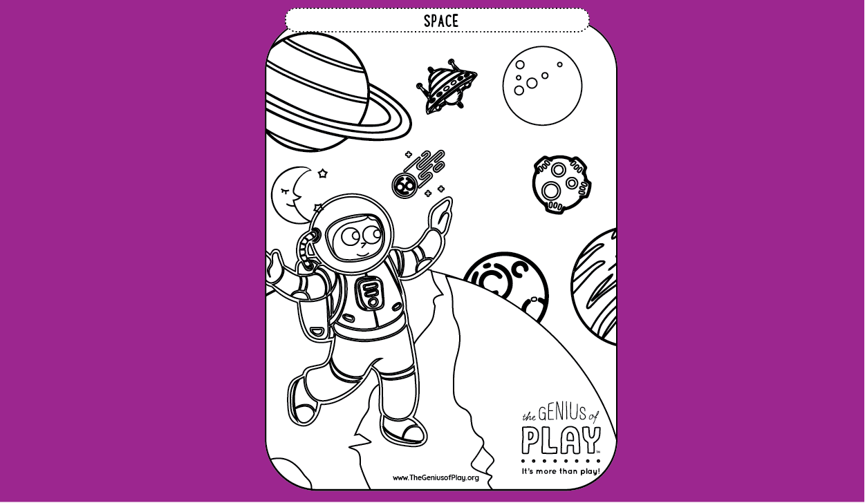 Space Coloring Sheet