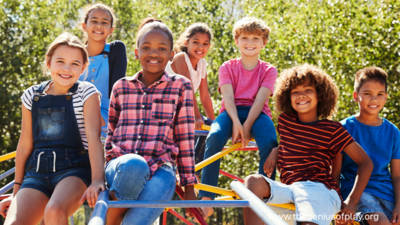 group of diverse kids