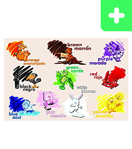 Melissa & Doug® Bilingual Colors Cardboard Floor Puzzle (24 pcs) - Spanish and English