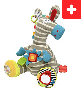 Dolce Musical Activity Stuffed Toy - Zebra